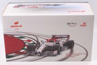 A Spark Models No. 18S477 1/18 scale model of an Alfa Romeo Racing Orlen C39 Formula One race car