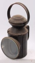 A British Railways Eastern Region locomotive hand lamp containing original wick and burner with