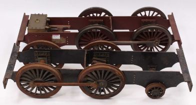 A pair of 5" gauge part built 2-4-0 London North Western Region live steam locomotives, frames and