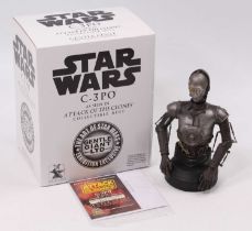 A Gentle Giant Ltd 1/6 scale Exhibition Exclusive collectable bust of C3PO as seen in Attack of