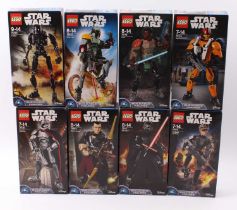 Lego Star Wars Buildable Figures factory sealed boxed group of 8, with examples including No.