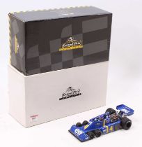 A Grand Prix Classics by Exoto 1/18 scale diecast model of a Tyrrell Ford P34, comprising blue