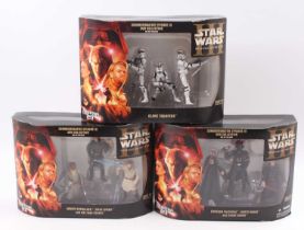A collection of three Star Wars Revenge of the Sith triple pack gift sets/DVD collection release