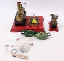 A collection of Mamod spirit-fired live steam model engines and accessories to include the large