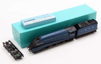 EDL1 Hornby-Dublo pre-war A4 4-6-2 loco & tender ‘Sir Nigel Gresley’ LNER 4498, blue with red wheels