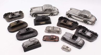 Compulsion Gallery and similar collection of brushed diecast models of Austin Healey's