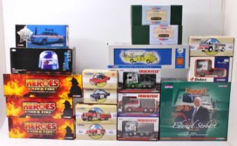 Corgi Classics modern issue mixed Hauliers of Renown and Emergency vehicles, with examples including