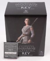 A Gentle Giant Ltd 1/6 scale limited edition Star Wars Rey collectable mini bust, limited edition