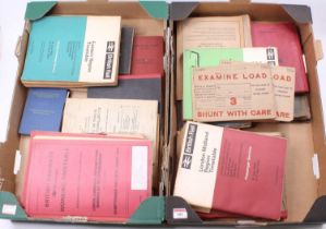 Two boxes containing a quantity of railway and British Railway books, ephemera and paperwork to