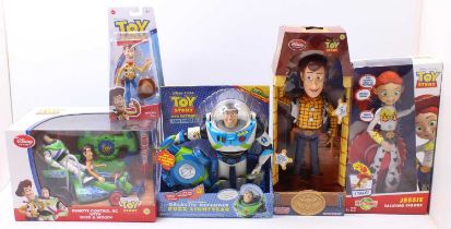 Disney Pixar Toy Story boxed collectables group of 5 comprising a talking Woody the Cowboy figure, a