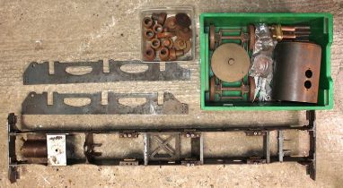 A collection of 5" gauge live steam locomotive Jubilee spare parts and components to include various