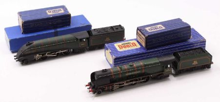 Two Hornby-Dublo 4-6-2 loco & tenders, both BR lined green, matt: EDL12 ‘Duchess of Montrose’ (E)