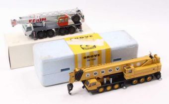 A Conrad No. 2084 1/50th scale Faun 8 Wheel Mobile Crane together with an NZG No. 152 1/55th scale