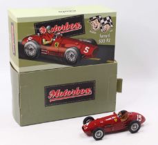 An Exoto Motorbox 1/18 scale diecast model of a No. GPC 97192 Ferrari 500F2 racing car, comprising