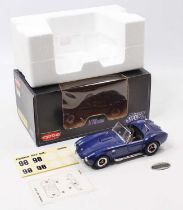 Kyosho No. 7006 1/18th scale Shelby Cobra 427S/C, blue body, with a black interior, comes with an
