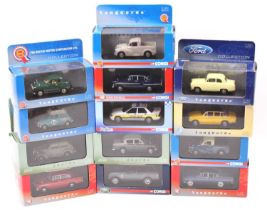 13 Corgi and Lledo Vanguards 1/43rd scale diecasts, with examples including an Austin Mini Cooper