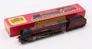 2226 Hornby-Dublo 2-rail 4-6-2 loco & tender ‘City of London’ BR maroon 46245. Chips to yellow