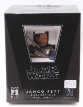 A Gentle Giant Ltd limited edition 1/6 scale Star Wars Jango Fett collectable mini bust, No. 2676/