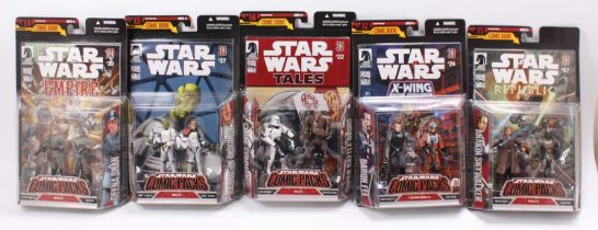 One tray containing a quantity of Hasbro and Dark Horse Comic packs, five examples to include Empire