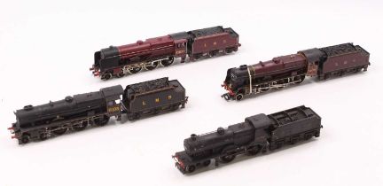 Four LMS loco & tenders, all LMS: All have been overpainted or weathered to some extent. Could be