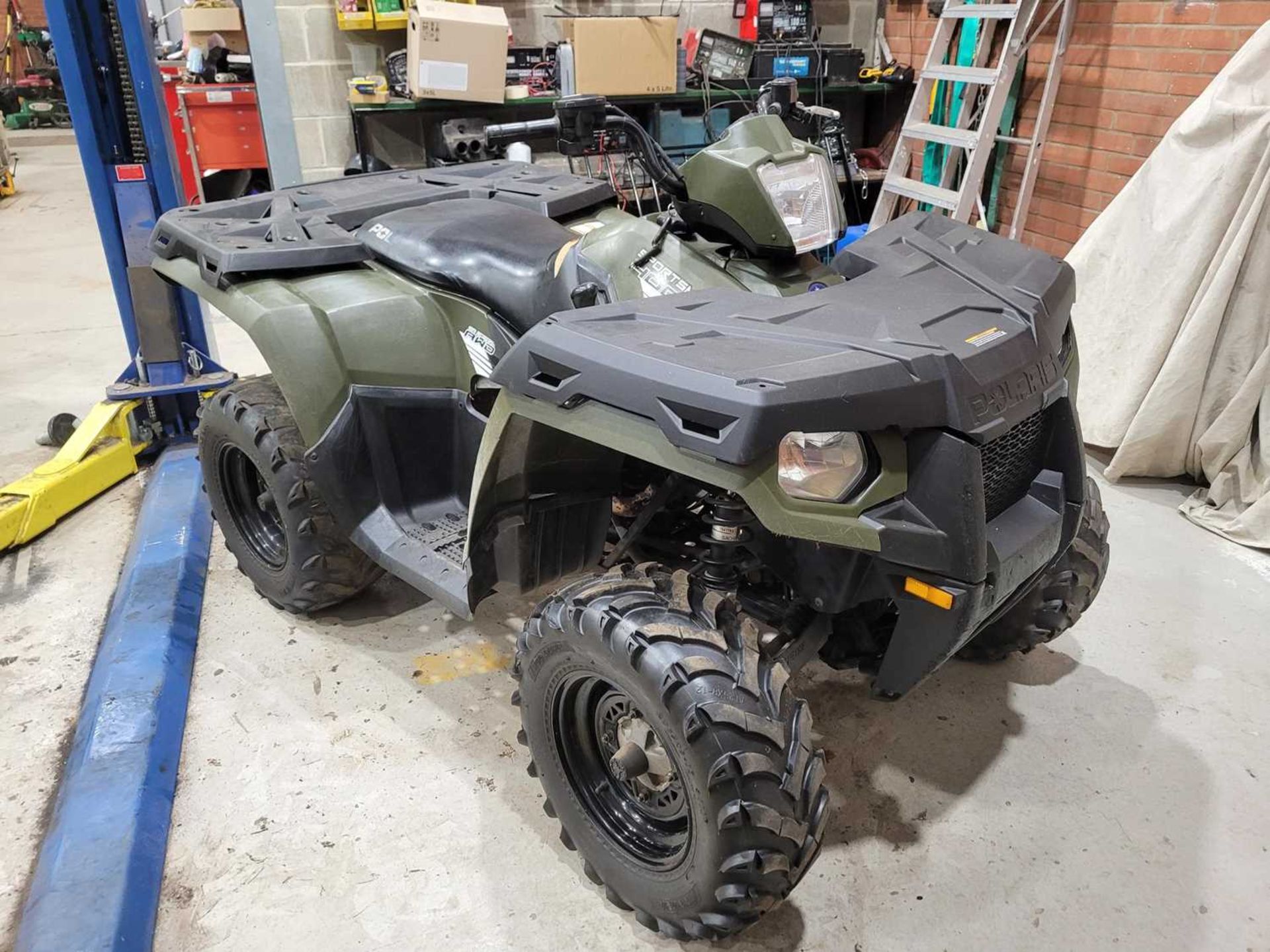 Polaris Sportsman 400 HO Quad. 2013. Road Registered. Starts, runs and drives, petrol run. ( - Image 3 of 9