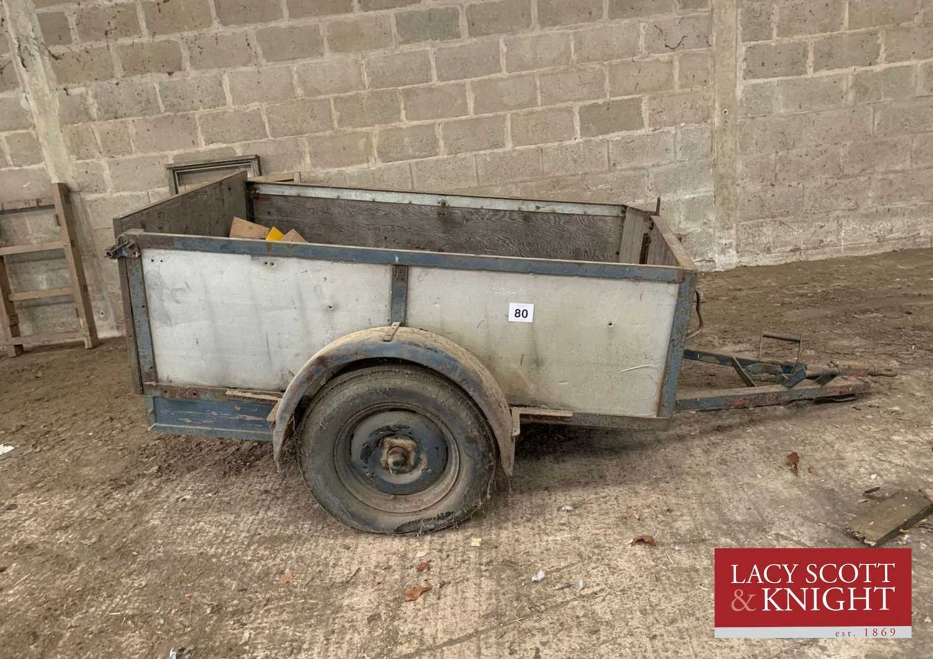 Small Car Trailer (Located in Ousden) (NO VAT)