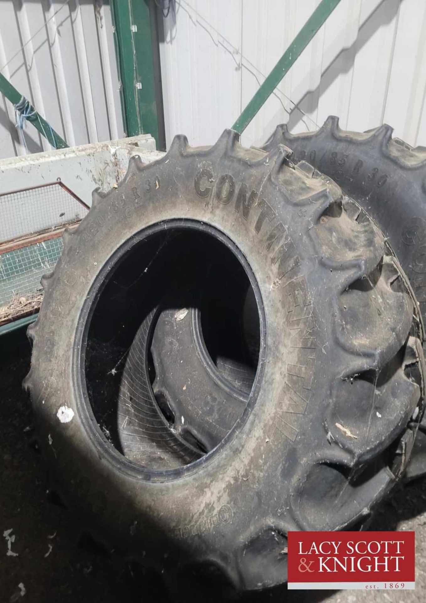 Pair of Continental 420/85R30 Tyres (Located in Euston, Thetford) (VAT)