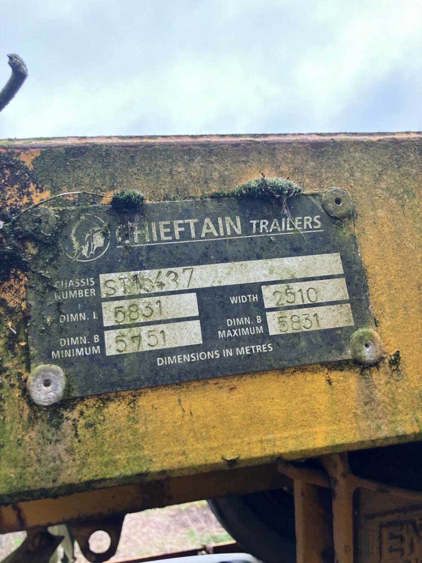 Chieftain Single Skip Trailer, little use, new from 2004 (Located in Ingham) (VAT) - Image 7 of 9