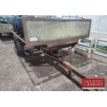 W.Wheatley Tipping Trailer. Rolling chassis. Tipping components have been removed and bed welded