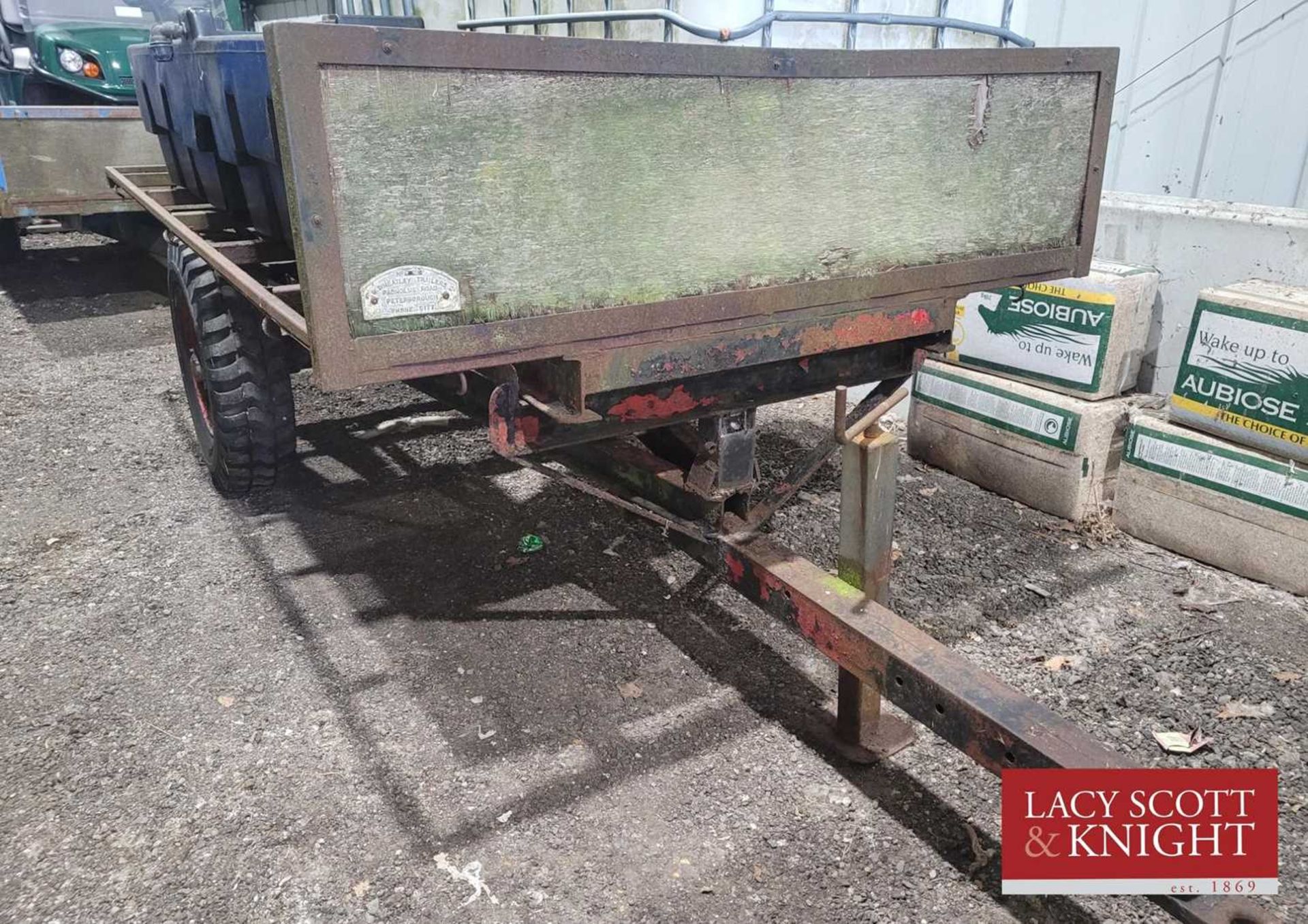 W.Wheatley Tipping Trailer. Rolling chassis. Tipping components have been removed and bed welded