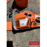 Husqvarna 36 Chainsaw plus tape, braces, mallet, gloves and log pick up tool (Located in Brandon) (