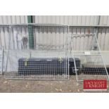 2 x curved horse cage panels and door panel (Located in Euston, Thetford) (VAT)