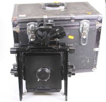 A collection of vintage photography equipment, to include a Toyo-View