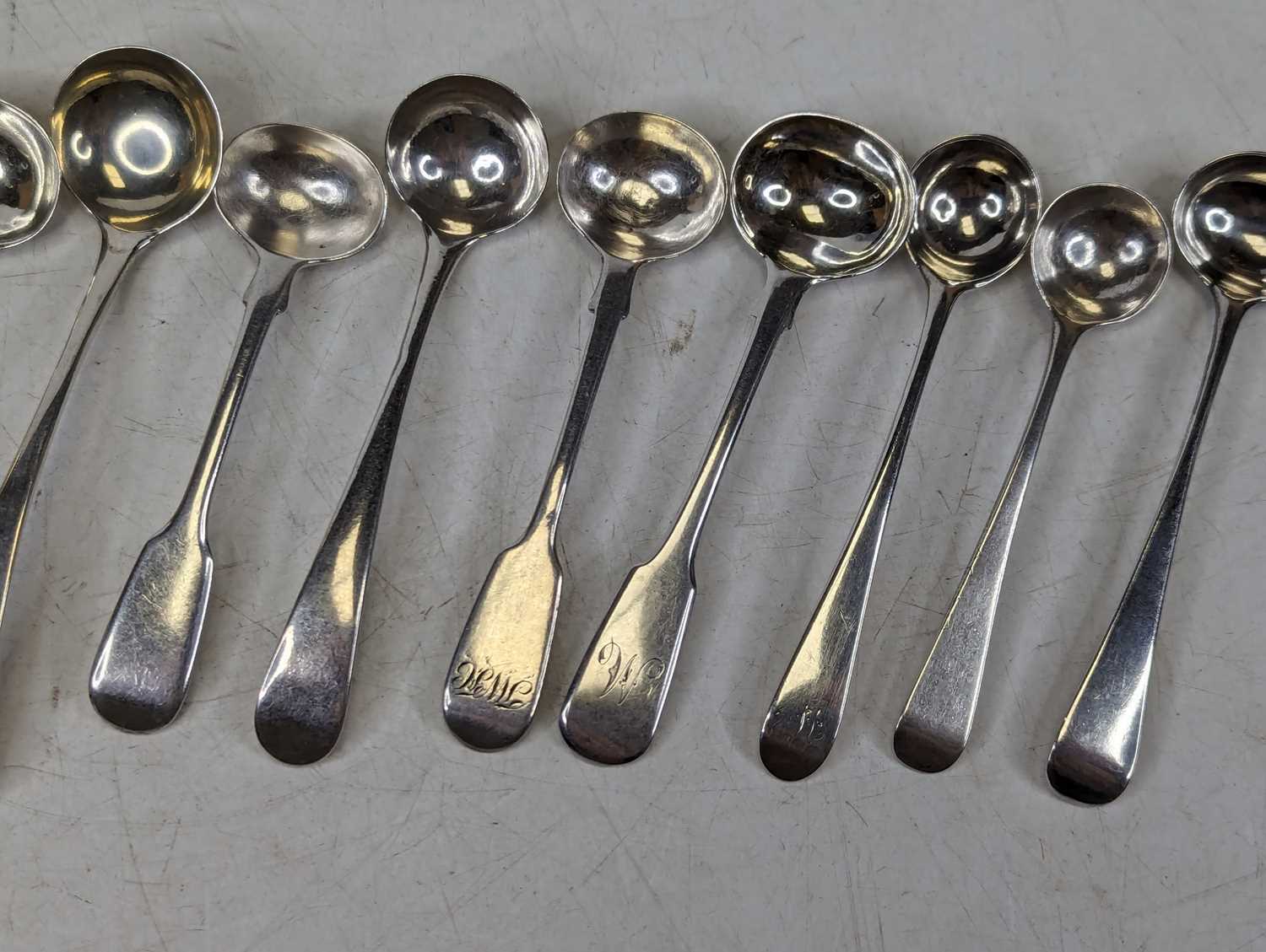 A collection of silver mustard spoons, various dates and makers, gross weight 4.6ozt - Image 3 of 4