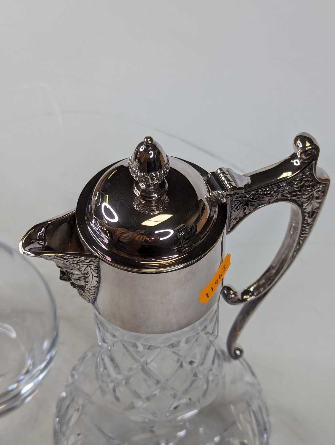 An Elizabeth II glass decanter having a silver collar, by Carr's of Sheffield, 2009, height 31cm, - Image 2 of 2