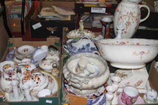 Three boxes of Victorian and later ceramics