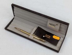 A Mont Blanc ball point pen, cased