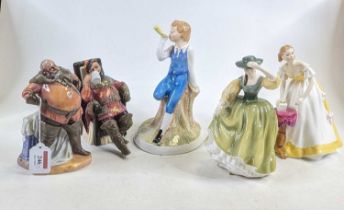 A Royal Doulton porcelain figure from the Nursery Rhymes collection 'Little Boy Blue', h.21cm;