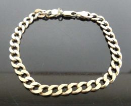 A modern 9ct gold curb link bracelet, 12.9g, length 20.5cm