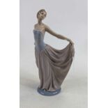 A Lladro porcelain figure of a lady, height 30cm