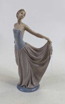 A Lladro porcelain figure of a lady, height 30cm