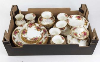 A collection of Royal Albert Old Country Roses pattern tea & dinner wares to include six dinner