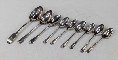 A collection of 18th century and later silver spoons, gross weight 10.2ozt