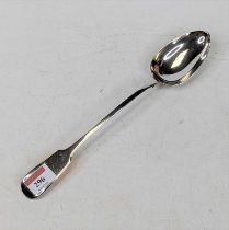 A Victorian silver basting spoon, in the Fiddle pattern, Elizabeth Eaton, London 1854, 4ozt Length