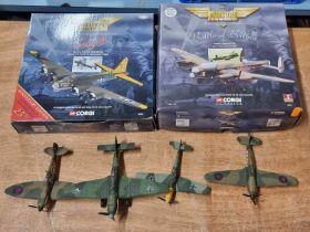 A Box containing boxed and loose Corgi Aviation Archive Models to include B-17G Flying Fortress,