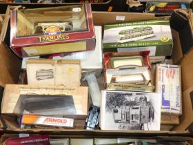 A box containing modern issue diecast to include Models of Yesteryear etc