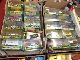 Two boxes containing Corgi Classic Models to include Ford Zephyr and various others