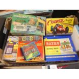 A quantity of board games and others to include Mystery Action Emergency Service, Matchbox Micro