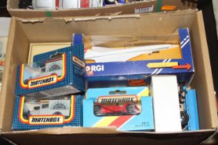 A box of modern issue diecast, to include Matchbox and Corgi etc