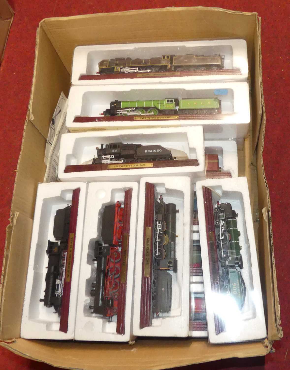 A quantity of collectable locomotive models, to include LNER Flying Scotsman, King Class GWR and